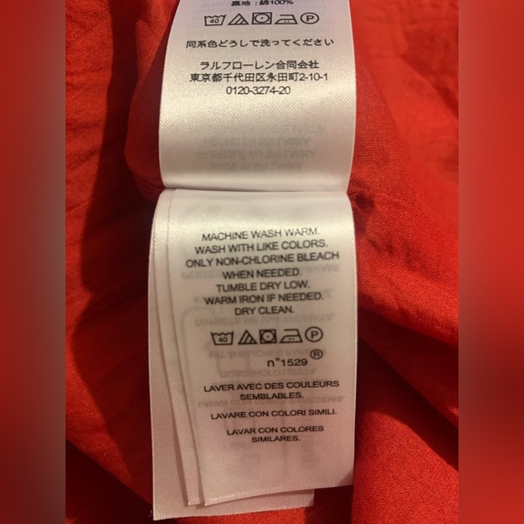 Ralph Lauren Geo-Stripe Belted Cotton Voile Dress Size 6 Fuchsia/Orange/Multi - Picture 10 of 11